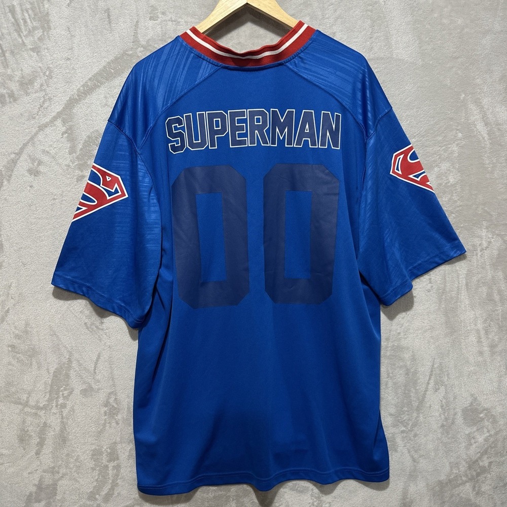 DC Comics Superman Double Zero Men's Football Jersey Size 2XL
